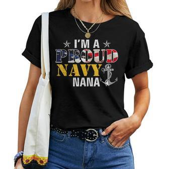 I'm A Proud Navy Nana American Flag Military Veteran Women T-shirt - Monsterry CA
