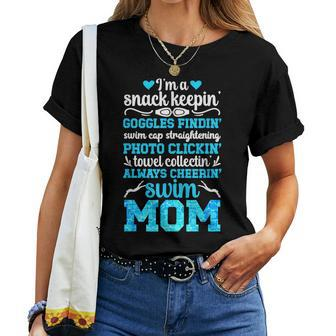 I'm A Swim Mom Of A Swimmer Mom Swimming Mother Swim Mama Women T-shirt - Seseable