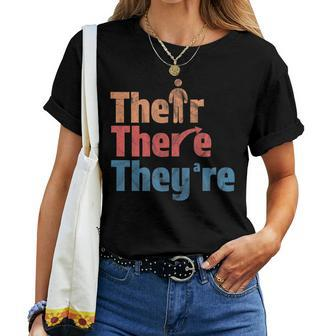 Their There They're English Teacher Gramma Police Women T-shirt - Monsterry