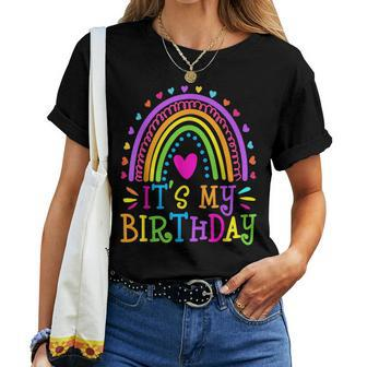 It's My Birthday For Women Ns Girls Rainbow Women T-shirt - Monsterry UK