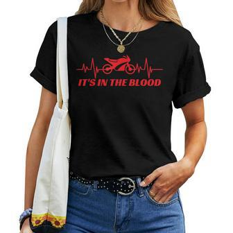 It's In The Blood Cool Classic Vintage Motorbike Women Women T-shirt - Monsterry DE