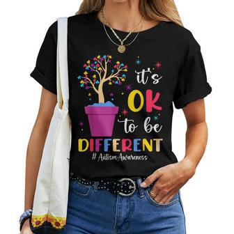 It's Ok To Be Different Plant Pot Autism Awareness Women T-shirt - Monsterry DE