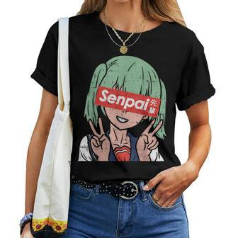 Japanese Anime School Girl Senpai Cute Notice Me Otaku Women T-shirt - Monsterry UK