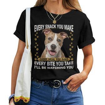 Jeder Snack Den Sie Machen Lustig Amstaff Hund Mama Hund Papa T-shirt Frauen - Geschenkecke