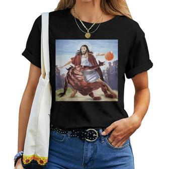 Jesus Crossing Up The Devil Christian Women Women T-shirt - Seseable