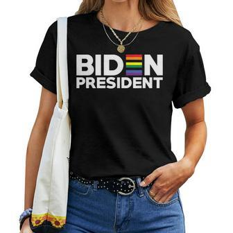 Joe Biden For President Lgbt Gay Pride Rainbow Women T-shirt - Monsterry AU
