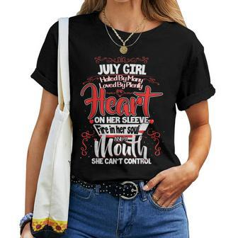 July Girl A Mouth She Can't Control Women T-shirt - Monsterry CA