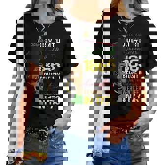 Junenth 1865 Freedom Day Ancestors Not Free In 1776 Women Women T-shirt - Seseable