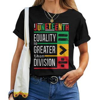 Junenth Equality Is Greater Than Division Afro Women Women T-shirt - Monsterry UK