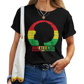 Junenth Remember Our Ancestors Black African Women Women T-shirt - Monsterry CA