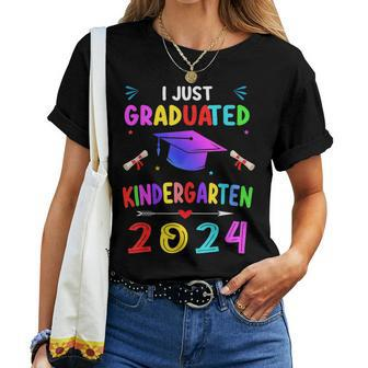 I Just Graduated Kindergarten Graduation 2024 Boys Girls Women T-shirt - Seseable