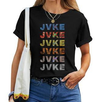 Jvke Colourful And Butterfly Vintage Retro Women T-shirt - Monsterry