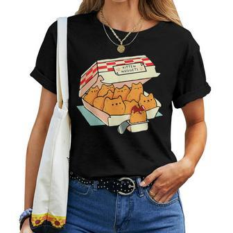 Kitten Nuggets Fast Food Cat Mom Women T-shirt - Seseable