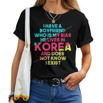 Korean Pop Boyfriend K-Pop Bias Women T-shirt - Monsterry CA