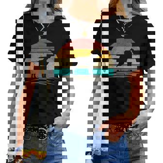 Labrador Retriever Dog Retro Labrador Lover Pet Lab Mom Dad Women T-shirt - Monsterry