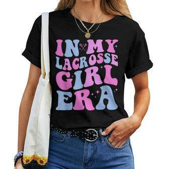 In My Lacrosse Girl Era Groovy Retro Women T-shirt | Mazezy DE
