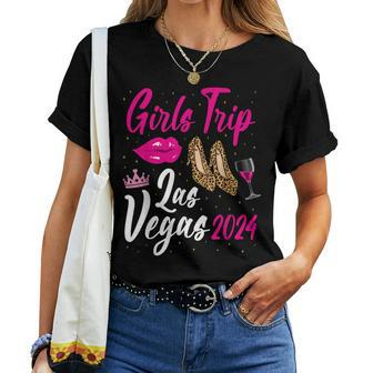 Las Vegas Girls Trip 2024 Leopard Bachelor Birthday Party Women T-shirt - Seseable