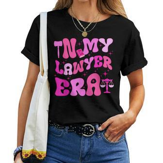 In My Lawyer Era Attorney Retro Groovy Law Student Women T-shirt - Thegiftio UK