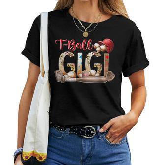 Leopard T-Ball Gigi For Baseball Lover Women T-shirt | Seseable CA