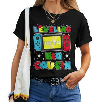 Leveling Up To Big Cousin 2024 Gaming Boys Girls Toddler Women T-shirt - Monsterry AU