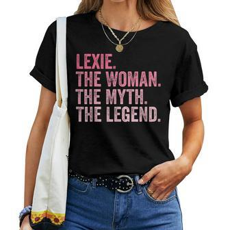Lexie The Woman The Myth The Legend First Name Birthday Women T-shirt - Monsterry UK