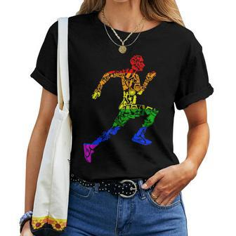 Lgbt Gay Pride Rainbow Flag Running Gear Runner Women T-shirt - Monsterry AU