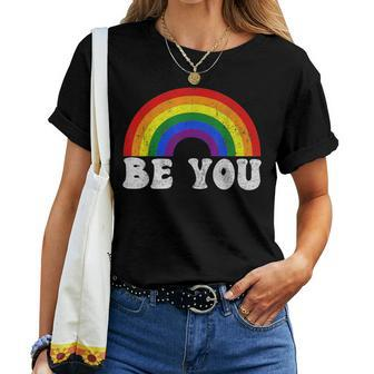 Lgbtq Be You Gay Pride Lgbt Ally Rainbow Flag Transgender Women T-shirt - Monsterry AU