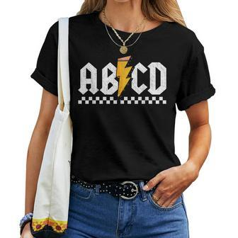 Lightning Pencil Rock'n Roll Abcd Teacher Back To School Kid Women T-shirt - Monsterry DE
