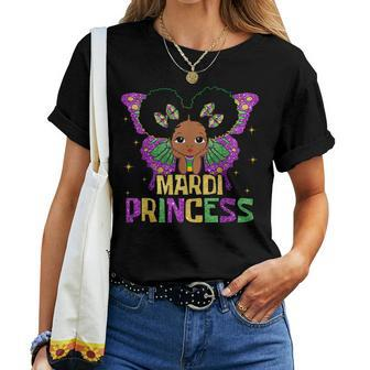 Little Girl Mardi Gras Princess Black Melanin Girl Kid Women T-shirt - Seseable