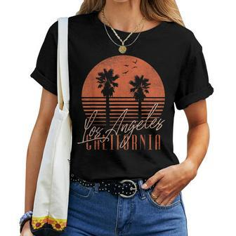 Los Angeles California Beach Retro Summer Graphic Women T-shirt - Monsterry