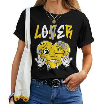 Loser Lover Drip Heart Yellow Matching Outfit Women Women T-shirt - Thegiftio UK