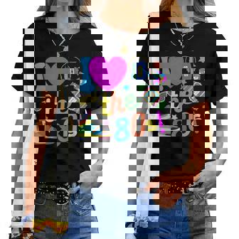 I Love The 80S Party Rétro Déguisement Années 80 Homme Manche Longue T-shirt femme - Cadeauxyz
