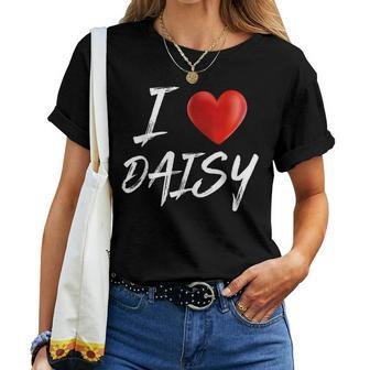 I Love Heart Daisy Family Name T Women T-shirt - Seseable