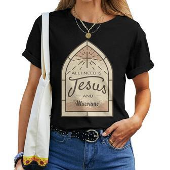 I Love Jesus And Macrame Hobby Lover Christian Women T-shirt - Monsterry DE