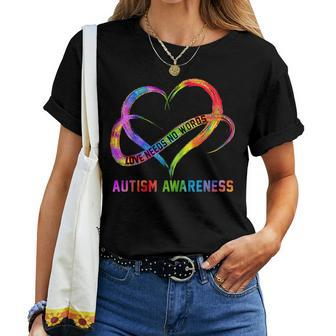 Love Needs No Words Autism Awareness Month Rainbow Heart Women T-shirt - Monsterry UK