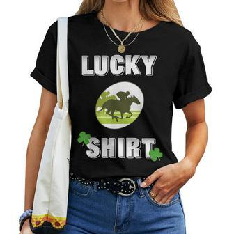 Lucky Horse Race Equestrian Darks Women T-shirt - Monsterry CA