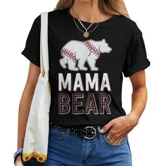 Mama Bear Mom S For Softball Game Women T-shirt - Monsterry DE