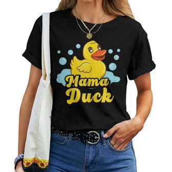 Mama Duck Mommy Duck Matching Family Rubber Duck Women T-shirt - Monsterry CA