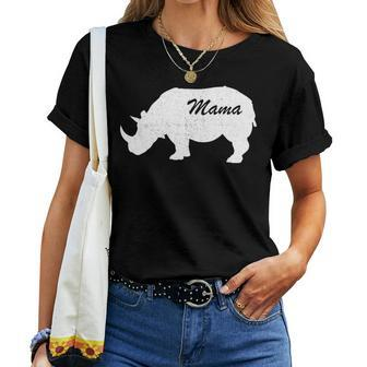 Mama Rhino Animal Father Mother Day Cute Son Daughter Women T-shirt - Monsterry CA