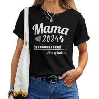 Mama Schwangerschaft Announcement Mama 2024 Wird Geladen T-shirt Frauen - Geschenkecke