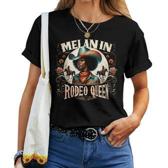 Melanin Rodeo Queen African-American Melanin Cowgirl Women T-shirt - Monsterry UK