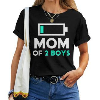 Mom Of 2 Boys From Son To Birthday Women Women T-shirt - Monsterry CA