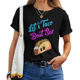 Mom Dad Let's Taco Bout Sex Gender Reveal Party Women T-shirt - Monsterry