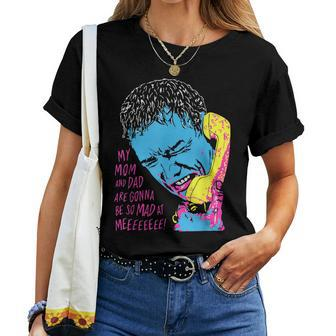 Mom And Dad Mad At Me Scream Women T-shirt - Seseable