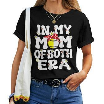 In My Mom Of Both Era Retro Baseball Softball Mom Mother Day Women T-shirt - Monsterry DE