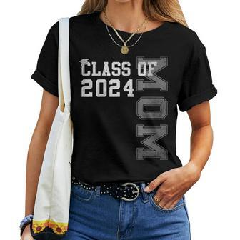 Mom Mother Senior 2024 Proud Mom Of A Class Of 2024 Graduate Women T-shirt - Seseable