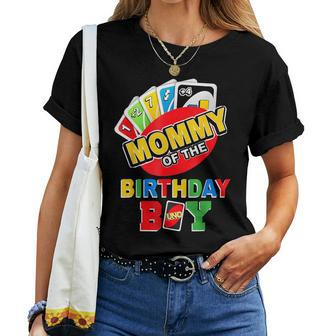 Mommy Of The Birthday Boy Uno Mom Mama 1St Bday Women T-shirt - Monsterry