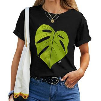 Monstera Deliciosa Aurea Variegation Houseplant Plant Lover Women T-shirt | Mazezy CA