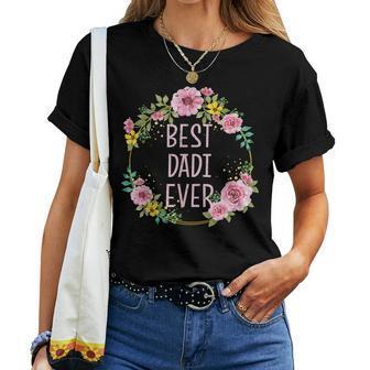 Floral Best Dadi Ever Indian Grandma Women T-shirt - Monsterry