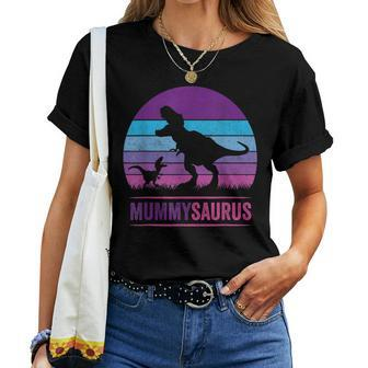 Mother's Day Son Mum Dinosaur Mummy Saurus Vintage Women T-shirt - Monsterry AU